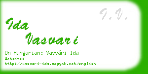 ida vasvari business card