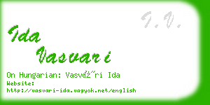 ida vasvari business card